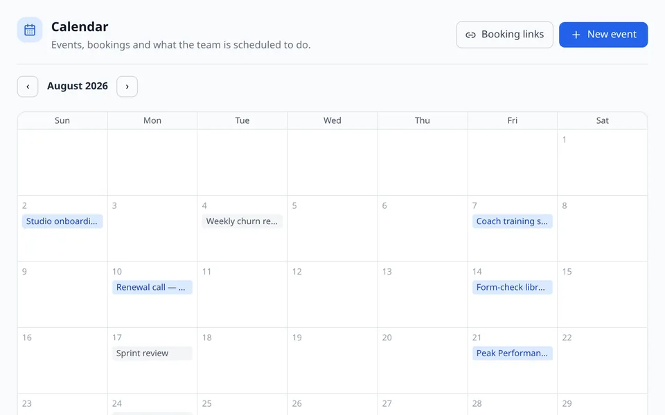 Calendar in SpeqForge