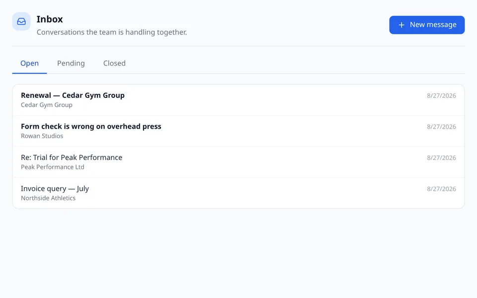 Inbox in SpeqForge
